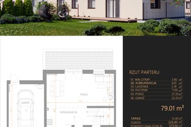 Rzut - Dom na sprzedaż 5 pokoi o powierzchni 143,14 m² - numer D3 w Oaza Tyniecka