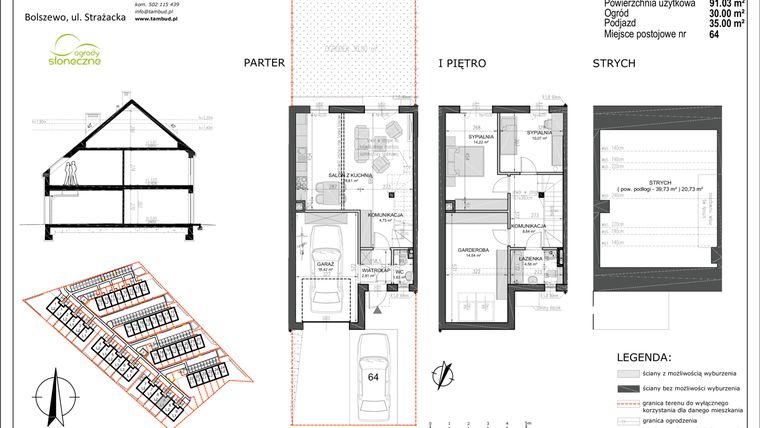Rzut - Mieszkanie na sprzedaż 4 pokoje o powierzchni 109,45 m² - numer B8/L1 w Słoneczne Ogrody