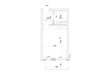 Rzut - Mieszkanie na sprzedaż 1 pokój o powierzchni 28,78 m² - numer 6.43 w Mierzeja Wiślana etap IV