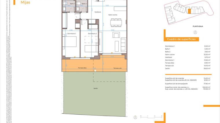 Rzut - Mieszkanie na sprzedaż 2 pokoje o powierzchni 85,61 m² - numer P5-0B w Vitta Marina