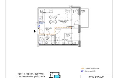 Rzut - Mieszkanie na sprzedaż 2 pokoje o powierzchni 42,01 m² - numer 10 w Osiedle OdNowa K5