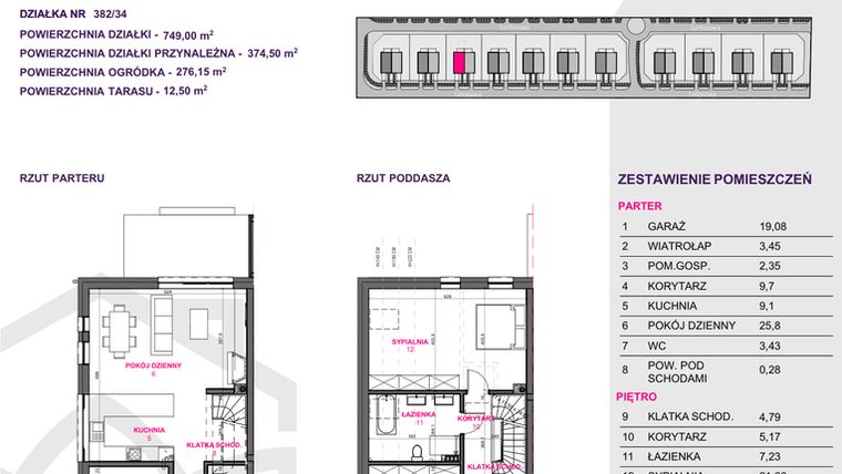 Rzut - Dom na sprzedaż 4 pokoje o powierzchni 140 m² - numer III.A3.M1 w Osiedle Kwiatowe Tarasy etap IIIA