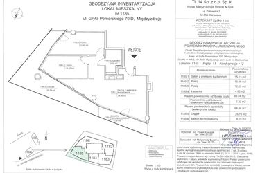Rzut - Mieszkanie na sprzedaż 3 pokoje o powierzchni 68,84 m² - numer D.11.85 w Wave Międzyzdroje Resort & Spa