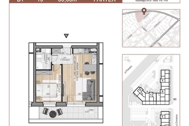 Rzut - Mieszkanie na sprzedaż 2 pokoje o powierzchni 39,03 m² - numer 19 w Urok Jagienki