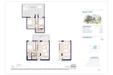 Rzut - Mieszkanie na sprzedaż 3 pokoje o powierzchni 133,88 m² - numer 8-F w Apartamenty w La Vila Joiosa - 84746678