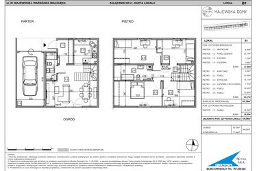 Rzut - Dom na sprzedaż 5 pokoi o powierzchni 120,86 m² - numer B1 w Majewska Domy