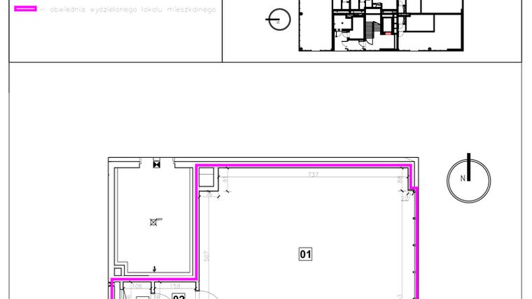 Rzut - Lokal użytkowy na sprzedaż 1 pokój o powierzchni 92,34 m² - numer 2.C.13 w Nowe Miasto Polesie etap IIIa