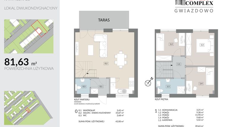 Rzut - Mieszkanie na sprzedaż 4 pokoje o powierzchni 81,63 m² - numer K12.2 w Osiedle Gwiazdowo etap 9