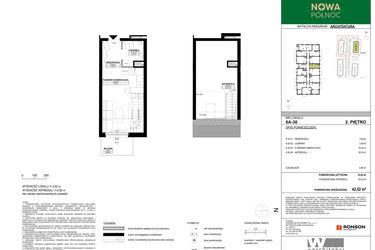 Rzut - Mieszkanie na sprzedaż 2 pokoje o powierzchni 25,99 m² - numer 6A-30 w Nowa Północ etap 2A