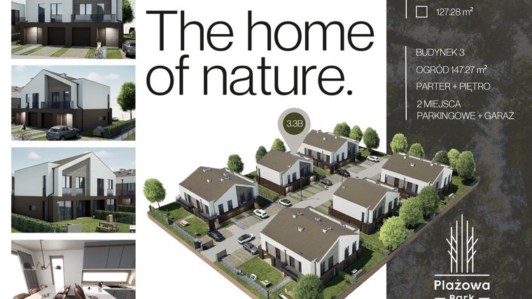 Rzut - Dom na sprzedaż 5 pokoi o powierzchni 127,28 m² - numer 3.3B w Plażowa Park Głowno