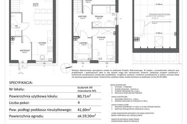 Rzut - Mieszkanie na sprzedaż 4 pokoje o powierzchni 80,71 m² - numer A9/1 w Libre Park