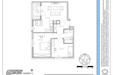Rzut - Mieszkanie na sprzedaż 3 pokoje o powierzchni 62,73 m² - numer 11 w Osiedle Solne etap II