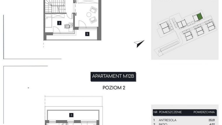 Rzut - Mieszkanie na sprzedaż 3 pokoje o powierzchni 120,82 m² - numer M12B w Rudava Park