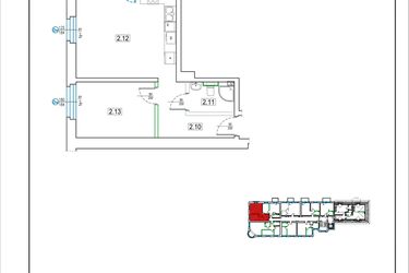 Rzut - Mieszkanie na sprzedaż 2 pokoje o powierzchni 44,79 m² - numer 17 w Kamienica 62