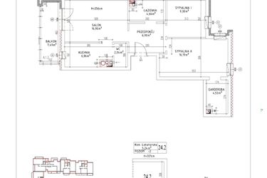 Rzut - Mieszkanie na sprzedaż 3 pokoje o powierzchni 67,38 m² - numer M-06 w Nałęczowska