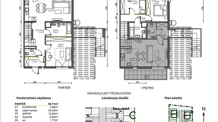 Rzut - Mieszkanie na sprzedaż 4 pokoje o powierzchni 92,58 m² - numer B17.L1 w Rokokowa Vita