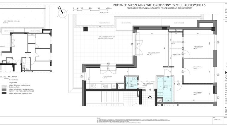 Rzut - Mieszkanie na sprzedaż 4 pokoje o powierzchni 80,5 m² - numer 98 w Przystanek Targówek