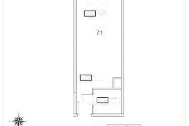 Rzut - Mieszkanie na sprzedaż 1 pokój o powierzchni 29,04 m² - numer A5-3 w Rezydencja Ogród Saski etap I i II
