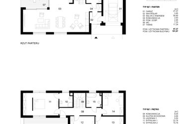 Rzut - Dom na sprzedaż 4 pokoje o powierzchni 191,97 m² - numer 88 w Nowe Planty