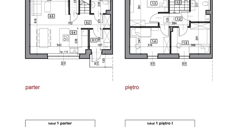 Rzut - Dom na sprzedaż 4 pokoje o powierzchni 84,2 m² - numer 6.1 w Trzcińska 95