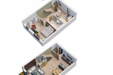 Rzut - Dom na sprzedaż 5 pokoi o powierzchni 132,69 m² - numer 1B w Domy Iwińskie