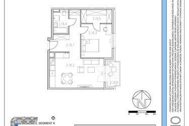 Rzut - Mieszkanie na sprzedaż 3 pokoje o powierzchni 53,35 m² - numer 16 w Osiedle Solne etap II