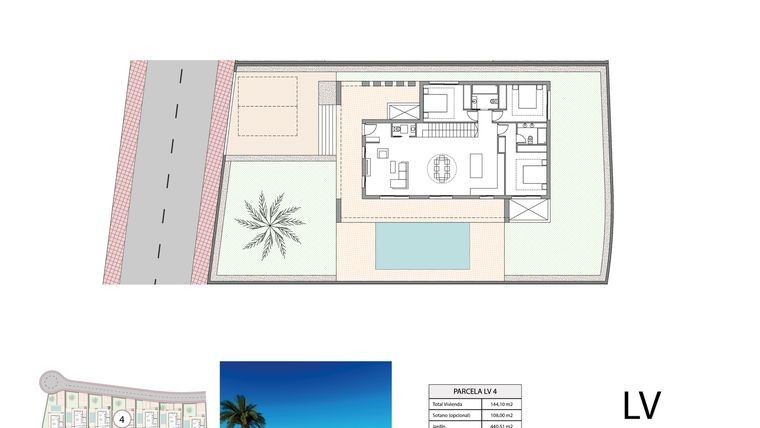 Rzut - Dom na sprzedaż 3 pokoje o powierzchni 144,1 m² - numer 6 w Las Villas