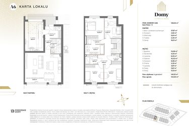 Rzut - Dom na sprzedaż 5 pokoi o powierzchni 148,64 m² - numer A6 w Domy u Źródła Marii