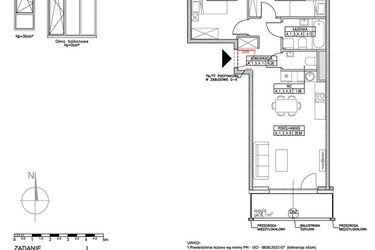 Rzut - Mieszkanie na sprzedaż 3 pokoje o powierzchni 60,06 m² - numer A.1.3.4 w Forma