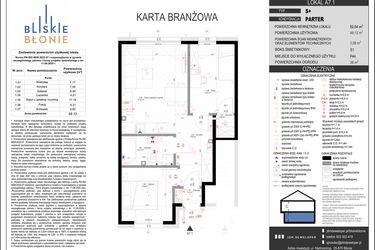Rzut - Mieszkanie na sprzedaż 3 pokoje o powierzchni 49,12 m² - numer A7-1 w Bliskie Błonie