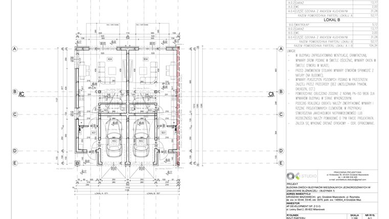 Rzut - Dom na sprzedaż 5 pokoi o powierzchni 104,13 m² - numer B.33/44 w Segmenty Rzymska II