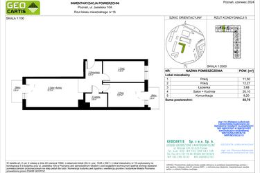 Rzut - Mieszkanie na sprzedaż 3 pokoje o powierzchni 55,75 m² - numer A16 w Jasielska 8C