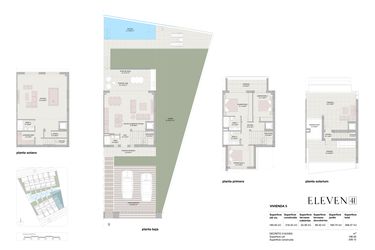Rzut - Mieszkanie na sprzedaż 3 pokoje o powierzchni 211,17 m² - numer 5 w Eleven 41