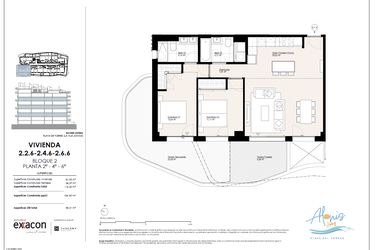 Rzut - Mieszkanie na sprzedaż 2 pokoje o powierzchni 128,25 m² - numer 26. w Alonis Living II