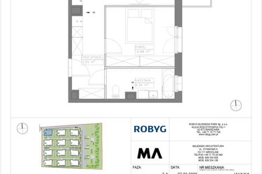 Rzut - Mieszkanie na sprzedaż 2 pokoje o powierzchni 48,76 m² - numer VV/A/1/1 w Villa Viva