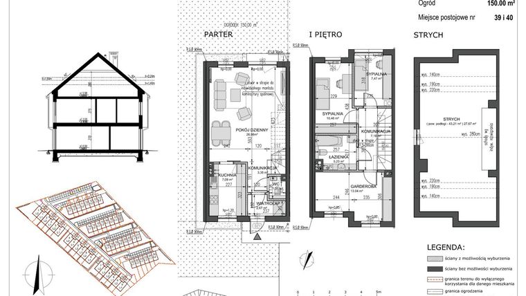 Rzut - Mieszkanie na sprzedaż 4 pokoje o powierzchni 84,79 m² - numer B17/L2 w Słoneczne Ogrody