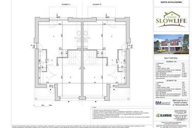Rzut - Dom na sprzedaż 4 pokoje o powierzchni 96,1 m² - numer 12B w Osiedle Slow Life