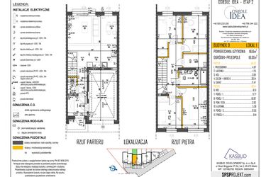 Rzut - Dom na sprzedaż 5 pokoi o powierzchni 116,79 m² - numer 9-L1 w Osiedle Idea etap II