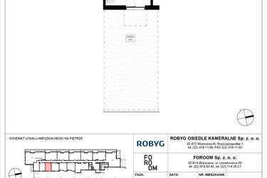 Rzut - Mieszkanie na sprzedaż 1 pokój o powierzchni 27,22 m² - numer OK6/A/0/5 w Osiedle Kameralne VI