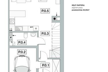 Rzut - Dom na sprzedaż 4 pokoje o powierzchni 129,62 m² - numer 13A w Słoneczne Juszkowo