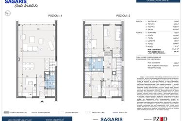 Rzut - Dom na sprzedaż 5 pokoi o powierzchni 124,44 m² - numer 61 w Osada Nadolicka