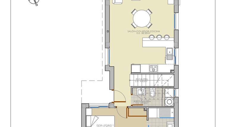 Rzut - Dom na sprzedaż 3 pokoje o powierzchni 205,4 m² - numer 14 w Domy w Pilar de la Horadada - 49675027