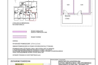 Rzut - Mieszkanie na sprzedaż 2 pokoje o powierzchni 45,25 m² - numer H2.9 w Apartamenty Słoneczne