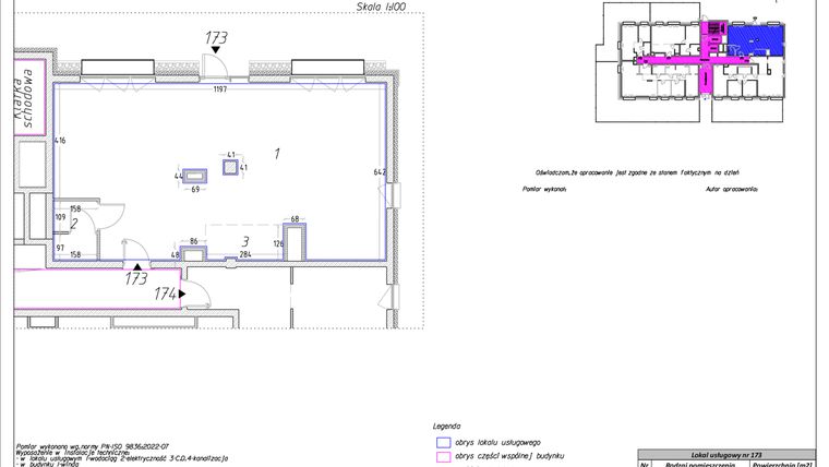 Rzut - Lokal użytkowy na sprzedaż 1 pokój o powierzchni 74,39 m² - numer D.0.5 U w Inspire