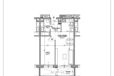 Rzut - Mieszkanie na sprzedaż 2 pokoje o powierzchni 49,17 m² - numer N.C.01.08 w Nobilis