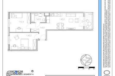 Rzut - Mieszkanie na sprzedaż 2 pokoje o powierzchni 60,18 m² - numer 43 w Osiedle Solne etap II