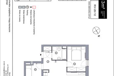 Rzut - Mieszkanie na sprzedaż 3 pokoje o powierzchni 52,13 m² - numer R_V-28_12 w os. Dąbrówka – Leśna Polana