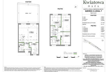 Rzut - Dom na sprzedaż 4 pokoje o powierzchni 75,07 m² - numer 7 w Kwiatowa Oaza