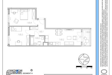 Rzut - Mieszkanie na sprzedaż 3 pokoje o powierzchni 60,14 m² - numer 65 w Osiedle Solne etap II