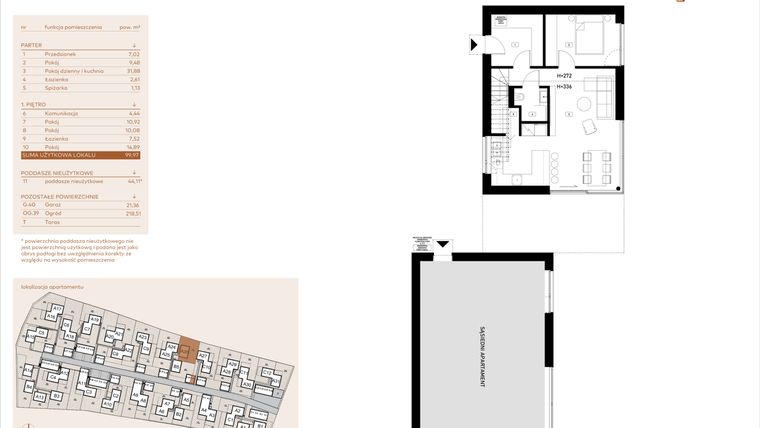 Rzut - Mieszkanie na sprzedaż 5 pokoi o powierzchni 99,97 m² - numer A26 w Kosocicka Ambient